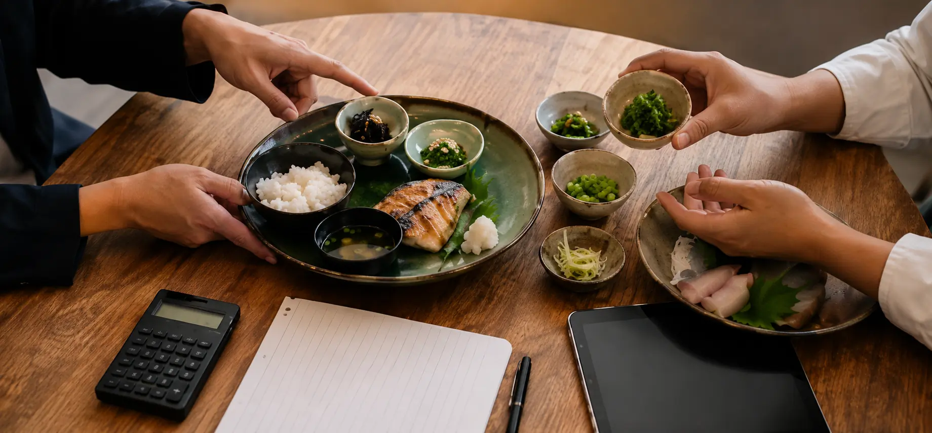 飲食店のブランドとメニューを見直す様子